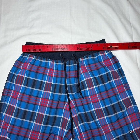 Tommy Hilfiger Swim Trunks Mens Small Plaid Drawstring Not Lined Tommy Trunks - Picture 4 of 8